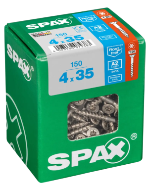 SPAX Edelstahlschraube 4x35 mm, 150Stück, 4197000400357